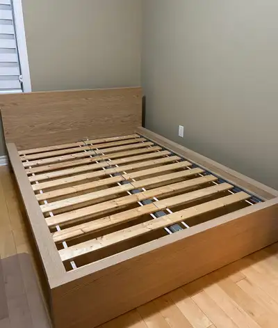 Lit IKEA 2 pIaces -lattes en bois/IKEA full size bed -wood slats, View more