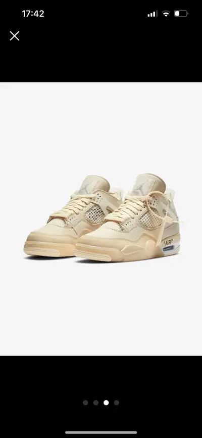 Off-White x Air Jordan 4 Sail sneakers, View more