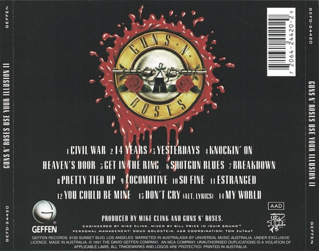 GUNS n' ROSES CD - Use Your Illusion II - 1991 in CDs, DVDs & Blu-ray in Kitchener / Waterloo - Image 2