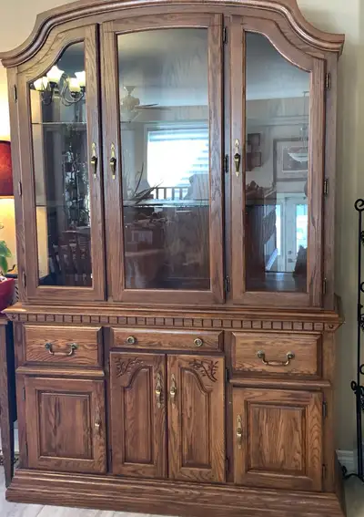 Oak Includes 2 glass shelves and light 150 OBO
