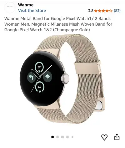 Brand new watch metal band in Champagne Gold Here are some additional features: * Magnetic Milanese...