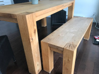 Natural Oak Dining  Bench from Crate & Barrel
