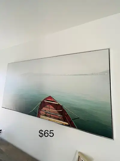 Framed Artwork - Boat on a river - LIKE NEW CONDITION!, View more
