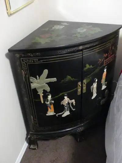 Antique Chinese corner cabinet, View more