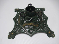 CHRISTMAS TREE STAND CAST IRON  FEATHER TREE STAND CANDLE HOLDER