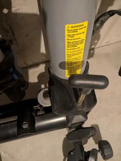 This Thule bike rack is ready for your next adventure! It's in good condition and securely holds up...