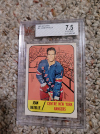 Graded 1967-68 Jean Ratelle hockey card 