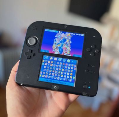 MODDED Nintendo 2DS BlkBLUE《999+ Games & All Pkmn Titles Gen1-7》, View more