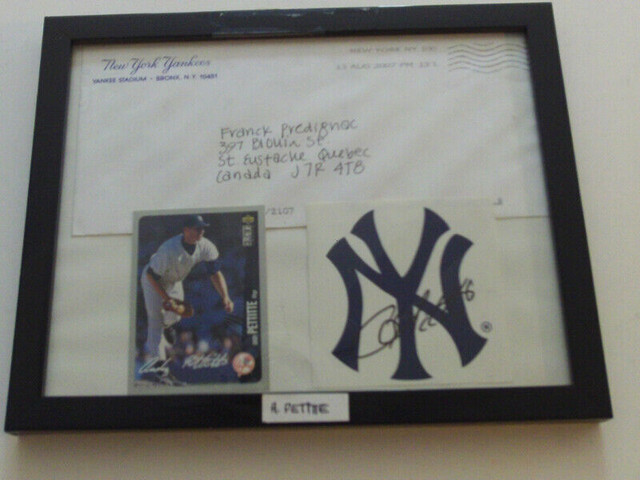 AUTOGRAPHE DU LANCEUR DES YANKEES DE N-Y ANDY PETITTE dans Art et objets de collection  à Laval/Rive Nord - Image 3