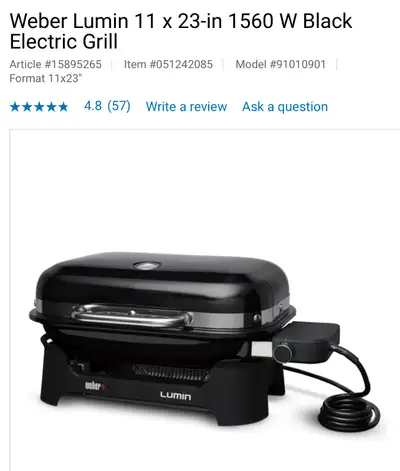 Colour: Blue New and still in original box! High on heat and big on versatility, Weber’s Lumin* elec...