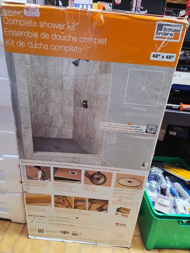 Ensemble de douche Schluter 48x48 in Plumbing, Sinks, Toilets & Showers in Longueuil / South Shore - Image 2