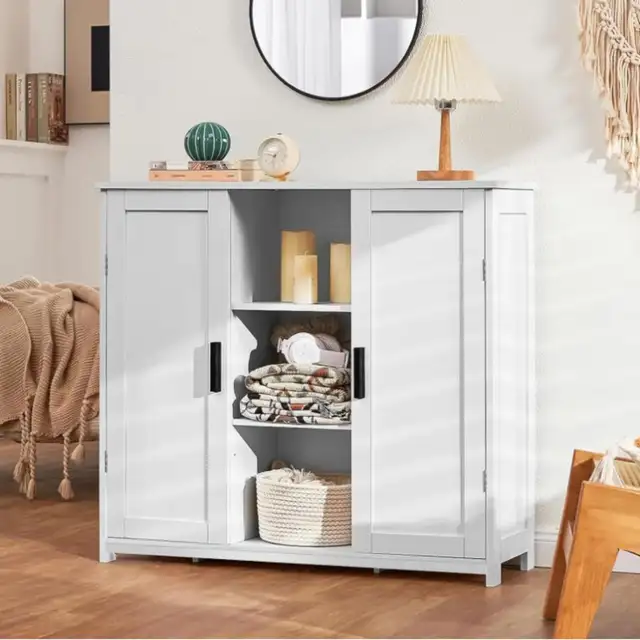 Iwell Floor Storage Cabinet with 2 Doors and 2 Open Shelves in Bookcases & Shelving Units in Oakville / Halton Region - Image 4