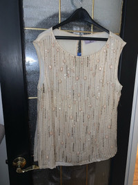 Beaded tank top blouse- JS Collection 