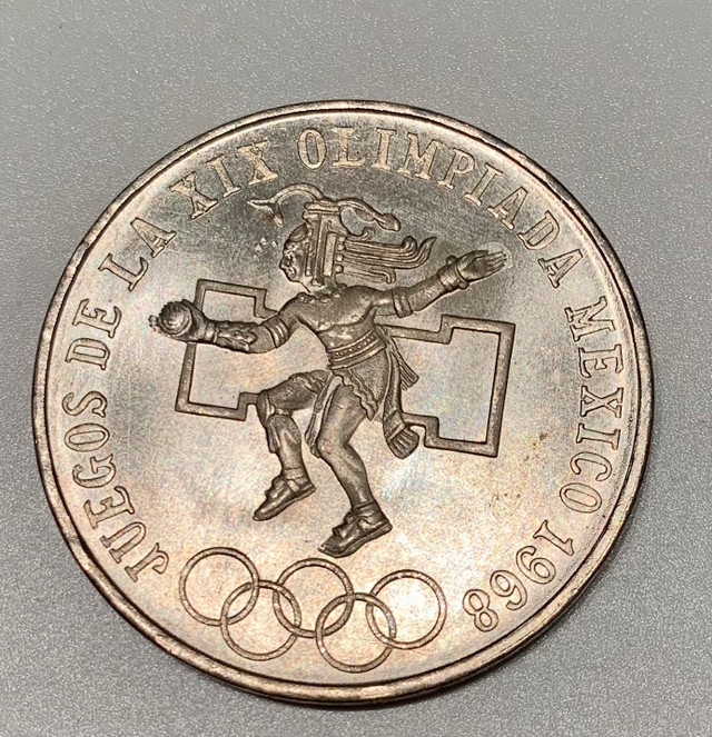 1968 Mexican 25 pesos Olympic coin (b2) dans Art et objets de collection  à Ville de Montréal - Image 2