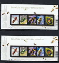 Nice Canada stamp 2011 Beneficial insects Souvenir Sheetlet. 2