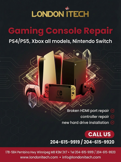 Play station, Xbox, Nintendo switch repair and service. Broken HDMI Port repair, Hard drive replacem...