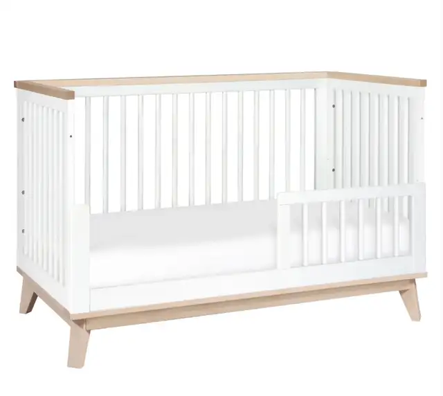 Babyletto Convertible Crib, Toddler Bed, Day Bed with Mattress in Cribs in Barrie - Image 3