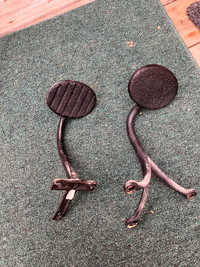 Set of 2 - Antique Cast Iron Hook - Pedals  from horse carriage
