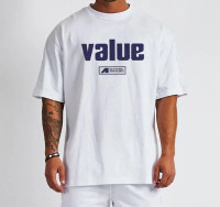  Men's T-Shirt Summer Heavy 100% Cotton Print Value 2 For $10 