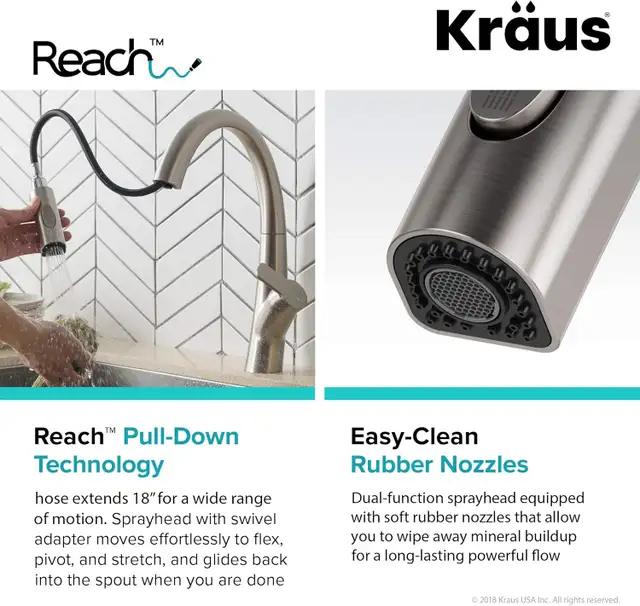 Kraus KPF-2522SFS Arqo Dual Function Pull Down Kitchen Faucet435641681833502723