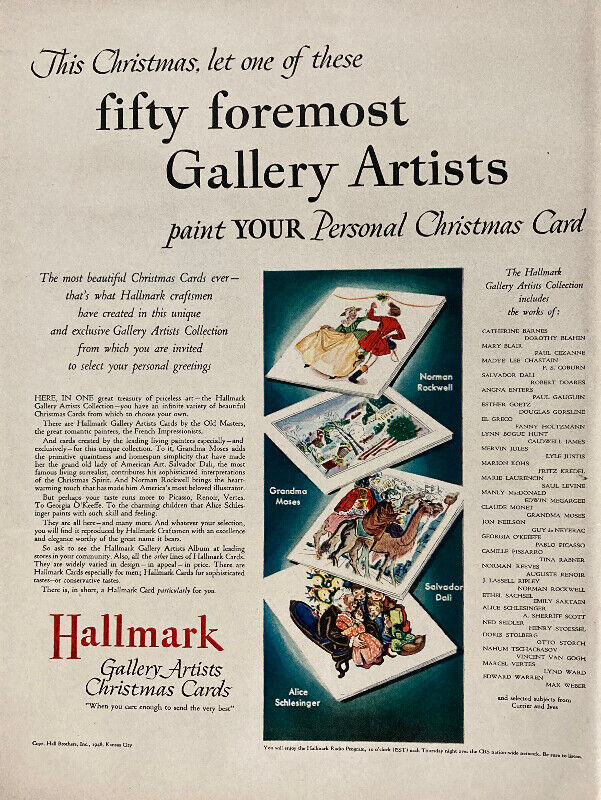 1948 full page ad for Hallmark Christmas cards in Arts & Collectibles in Dartmouth