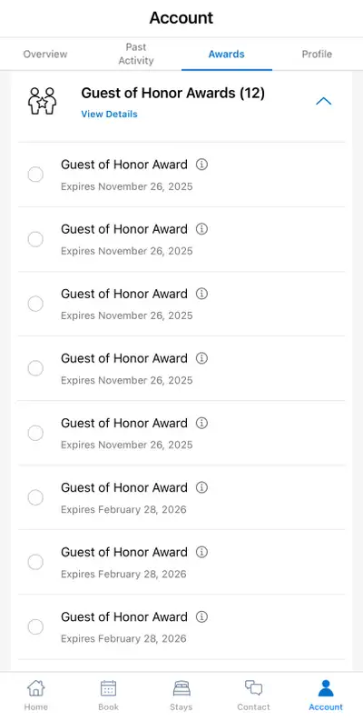 Hyatt Guest of Honor & Suite Upgrade Awards, View more