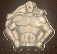 Vintage 1977 DC Comics Superman Super Hero Aluminum Cake Mold