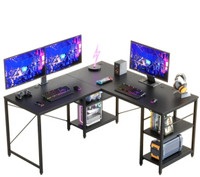 L Shaped Desk - Black