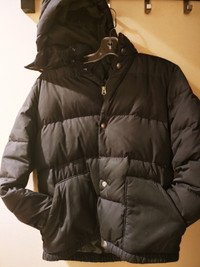 GAP warm puffer winter jacket - boys size 12 - dark grey