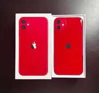 Iphone 11 red unlocked (with box)