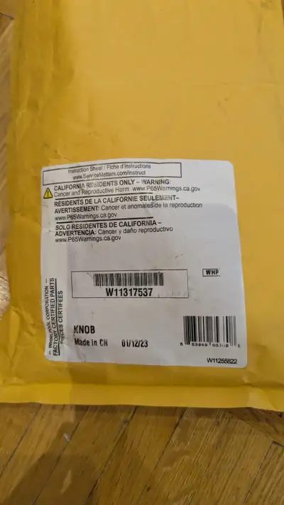 Whirlpool W11317537 Range Knob – Stainless Steel (OEM Replacemen, View more