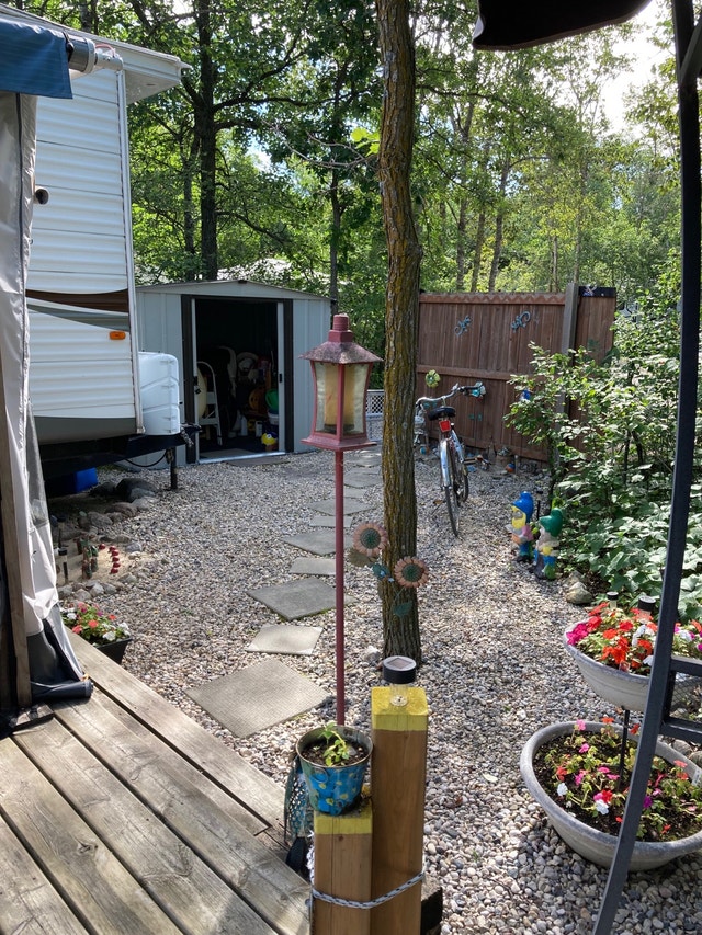 Seasonal site Debonair campground St.Malo MB Park Models Winnipeg