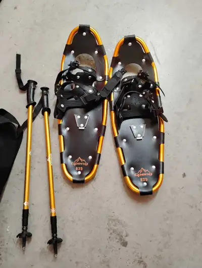 GPENG 825 Snowshoes with walking poles, View more