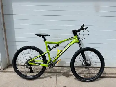Cannondale zone twenty monoshock lefty 120 mm travel Schwalbe black jack tubeless tire Altus deraile...