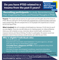 RECRUITING: Participants with recent PTSD for research study