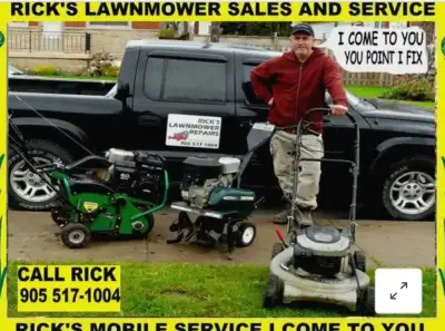 Ricks Hamilton lawnmower service, and repair, View more