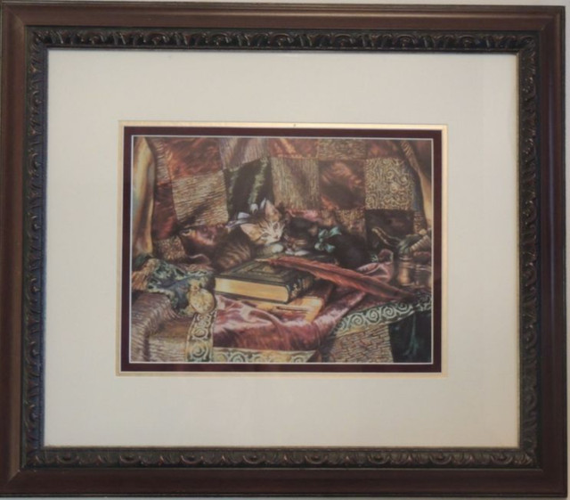 Ltd. Ed Vintage Sandra Kuck "Katy&Oliver" framed print#2178/3000 in Arts & Collectibles in St. Catharines - Image 2