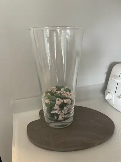 Glass Vase with Stones, View more