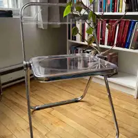 Clear acrylic and chrome chairs
