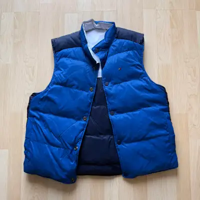 Large brand new Tommy Hilfiger reversible puffer down vest, View more
