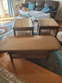 Solid Mahogany Coffee Table and End Tables
