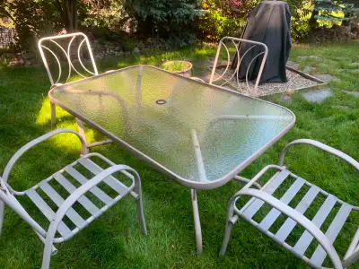 Patio garden  table and 4 chairs, View more