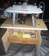 Craftsman Router on Wolfcraft Table with Cabinet