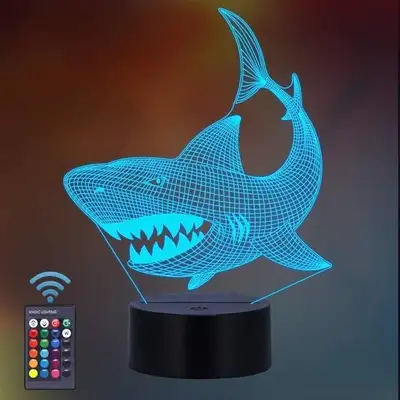 C2LR#86 About this item This is the 3D illusion lamp that can show up the shark 3D image when the li...