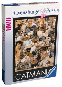 RAVENSBURGER PUZZLE 1000 CATMANIA COMME NEUF TAXES INCLUSES