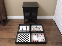 Board Game Cabinet - Chess Checkers Backgammon