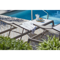 Allen + Roth Westmore White Sling Fabric Lounge Chairs