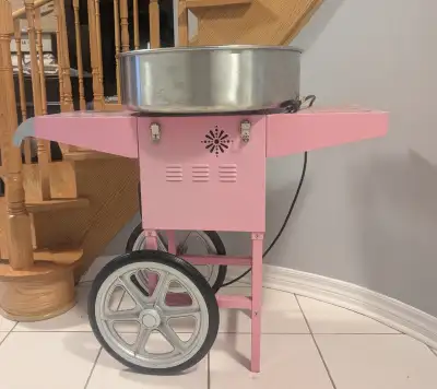 Retro looking pink cotton candy machine, View more