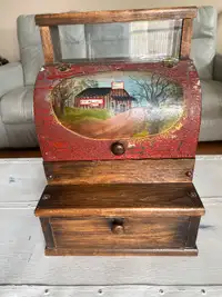 Unique Tole Painted Wooden Register