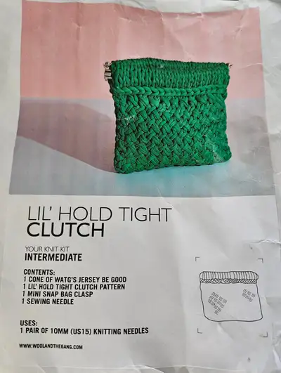 *NEW* Clutch Purse knitting kit by Wool and the Gang, View more
